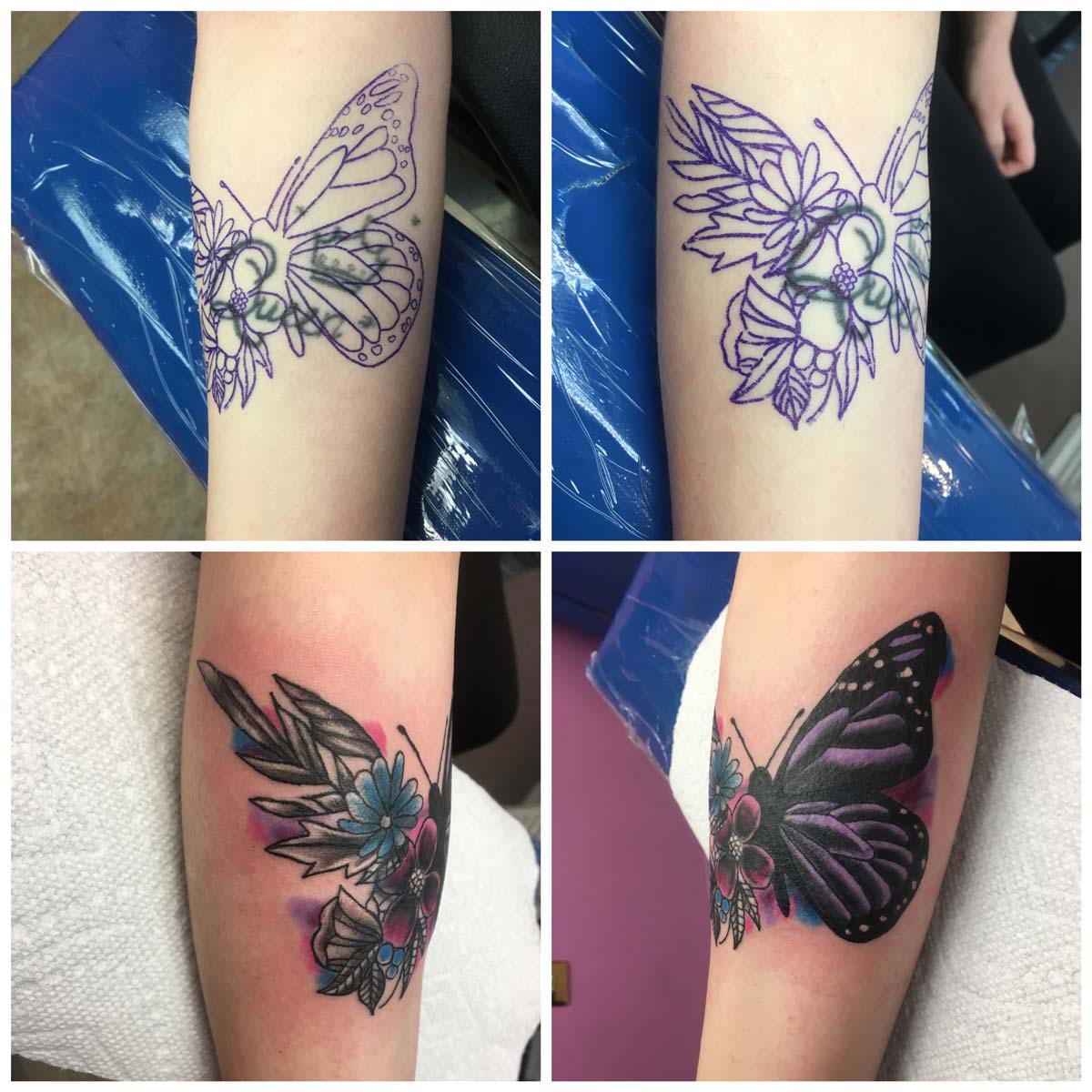 Butterfly Cover Up Tattoo, Vermont