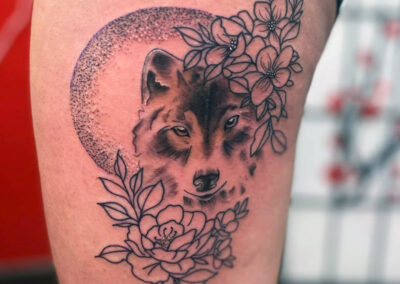 Wolf Cover Up Tattoo