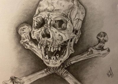 Skull and Crossbones drawing