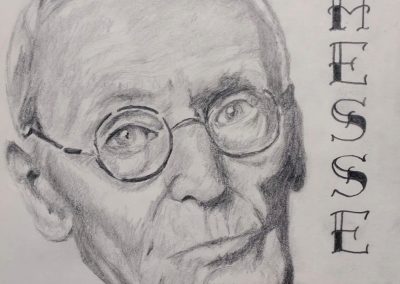 Hermann Hesse Graphite on Paper Portrait